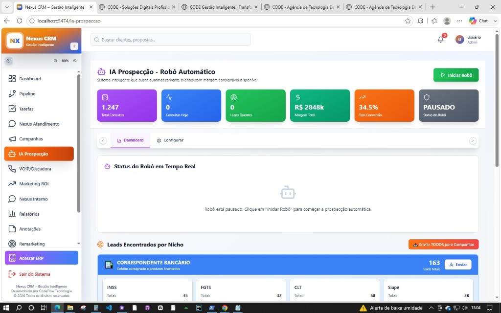 NX CRM — IA Prospecção